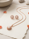 Cosmic Pearl Rose Gold Pendant Set