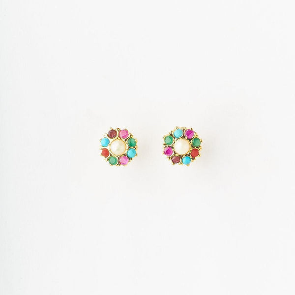 Multicolor stones Stud