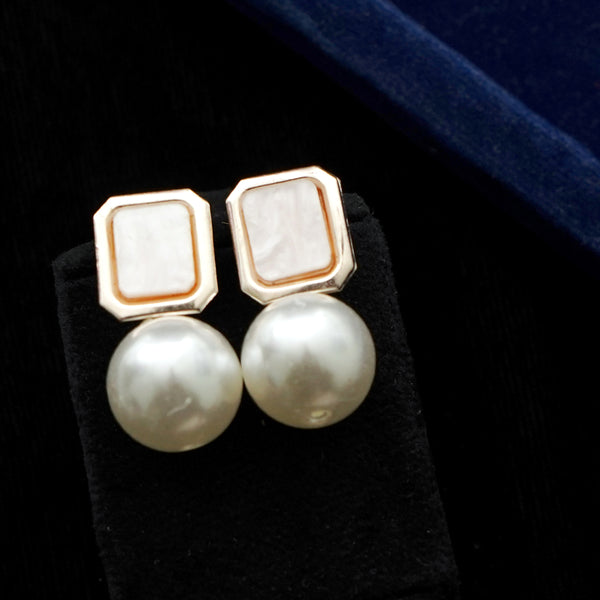 Square Shape Pearl Earrings