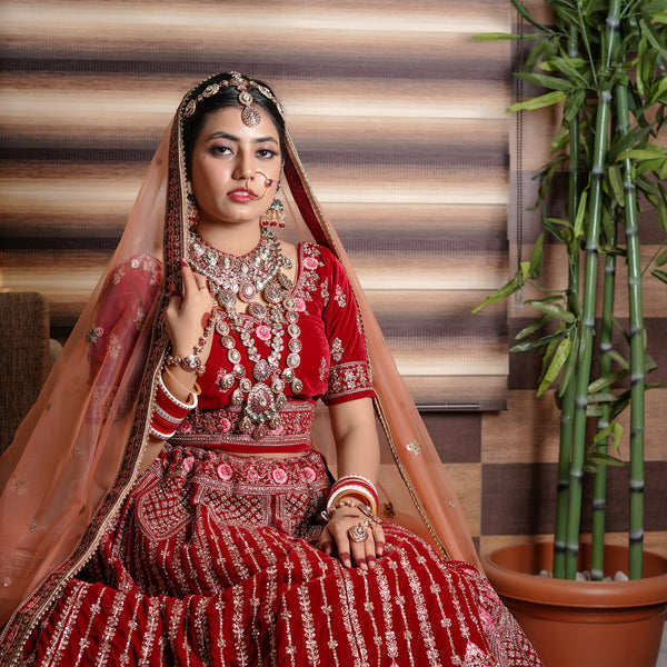 Gold Plated Emerald Bridal Jewelry Set