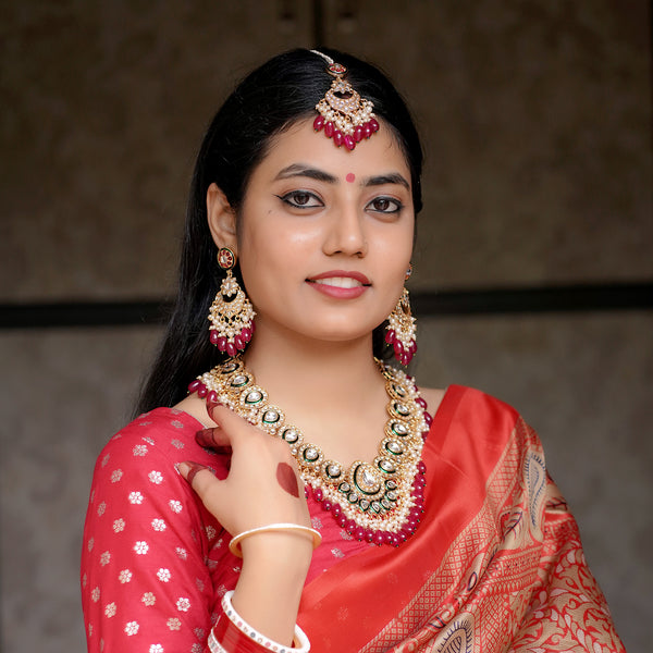 Pearl Kundan Bridal Jewelry Set