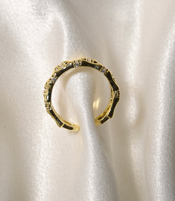 Bamboo Band Adjustable ring