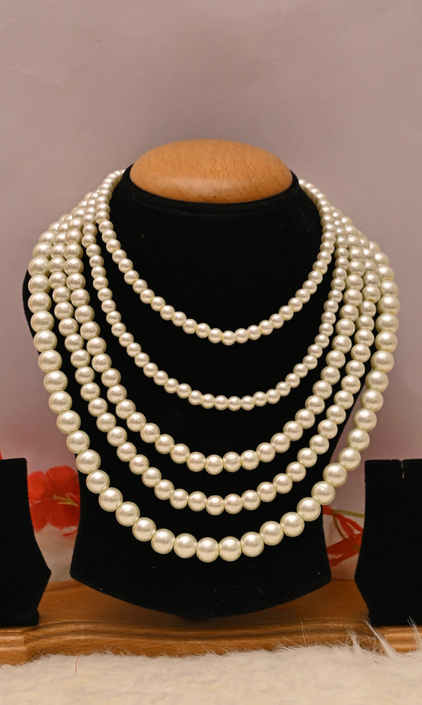 Multilayer Pearl Necklace Set