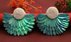 Multi Colour Beads Feather Earrings