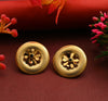 Beautiful Golden Round Earrings