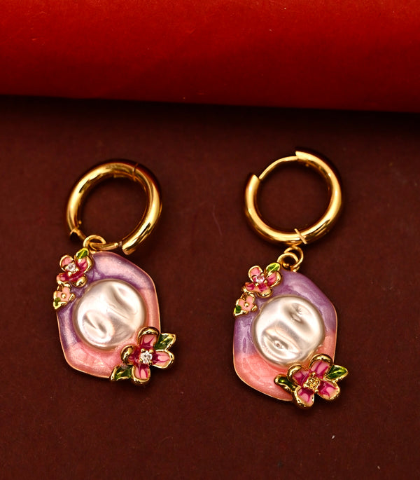 Flower Design Korean Earrings