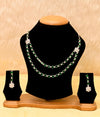 Green And White Double Layer Diamond Necklace