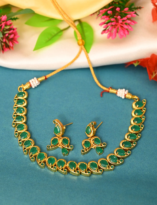 Traditional Gold Plated Choker Set