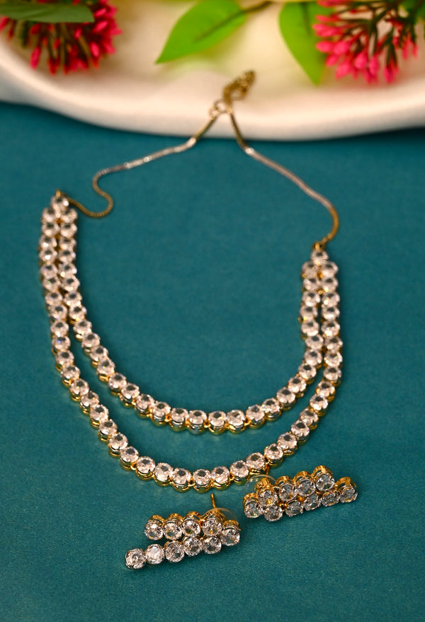 Double Layer Diamond Necklace