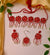 Handcrafted Red Flower with Drop Pearl Choker Set