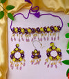 Handcrafted Floral Jewelry Set for Haldi-Mehndi Occasion