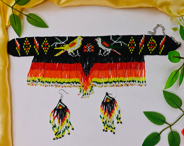 Handcrafted Birds Design Choker Set