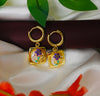 Stunning Flower Earring With Hoop