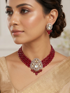 AD Maroon Beads Choker Set