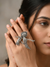 Mor Pankh Bansuri Silver Plated Ring