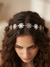 Floral Silver-Plated Headgear