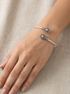 Oxidized Silver Plated Flowered Shaped Bracelet
