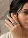 Oxidized Ghungroo Adjustable Ring