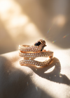 Women Gold-Plated Stone Studded Adjustable Snake Ring