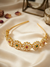 Gold Alike Flower Kundan Hairband