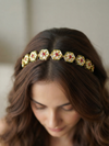 Gold Embellished Minakari Hairband
