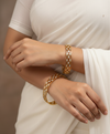 Gold Plated AD Stone Daily Wear Fancy Bangles
