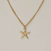 Star Fish Design Rose Gold Pendant Chain