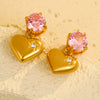 Anti-Tarnish Golden Heart Earrings