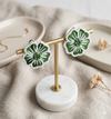 Flower Design Beaded Earrings