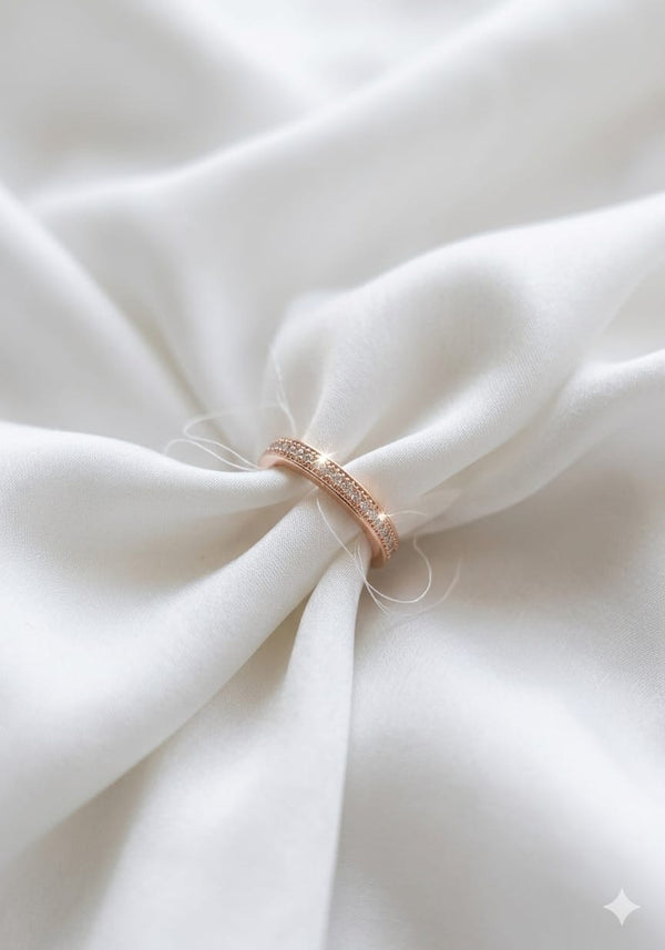 Diamond Rose Gold Band Ring
