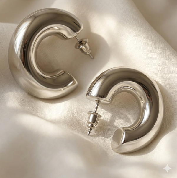 Gold Hoop Studs