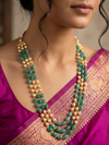 Blue Green Beads Necklace