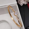 Fashionable Versatile Cross Geometric Diamond Women Bracelet for Party Wear