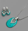 Turquoise Teardrop Pendant Sets