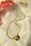 Multicolor Heart Shape Pendant Chain