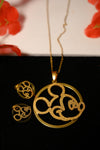 Micky Mouse Gold Plated Pendant Set