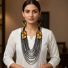 Multicolor Ukrainian Beaded Multi-Layered Necklace Sets
