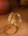 Gold Plated AD Stone Daily Wear Fancy Bangles