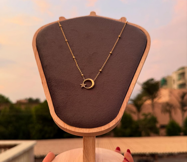 Moon And Star Pendant Chain