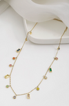 Anti-Tarnish Multicolor Stones Pendant Chain