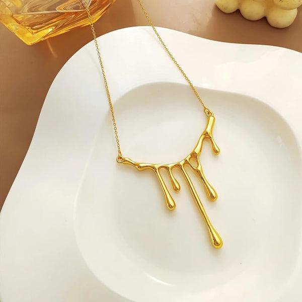 Gold Drip Pendant Chain