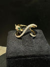Artistically Designed Snake Zircon Studded Adjustable Ring