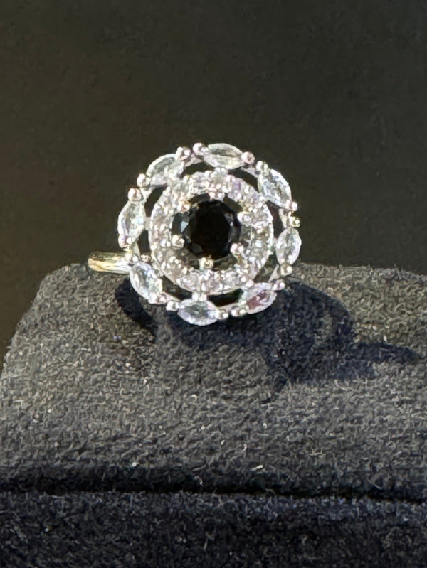 White Finish Diamond Ring