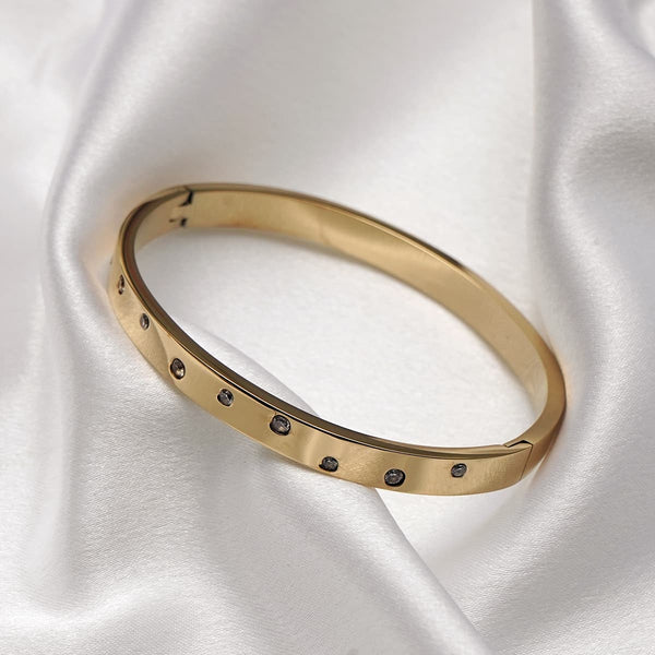 Meraki Crystal Gold Plated Bracelet