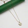 Two Heart Gold Plated Pendant Chain