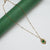 Gold Plated Green Stone Pendant