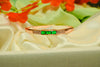 Green Emerald Stone Studded Rose Gold Bracelet