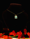Elegant Gold Plated Floral Enamel Pendant