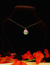Rose Flower Enamel Pendant Chain