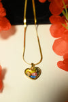 Multicolor Heart Shape Pendant Chain